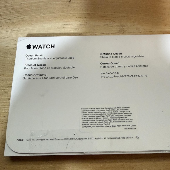 Apple Ocean Band Blue Strap For Apple Watch Ultra 44mm 45mm Titanium Buckle - Picture 2 of 3